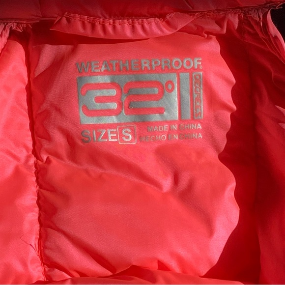 🏷️ NWT 32 Degrees Weatherproof Ultra Light Down Coral Jacket S - Picture 7 of 10